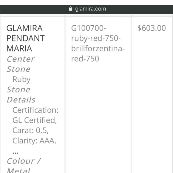 AAA quality heated ruby pendant with rose gold - Picture 4 of 4